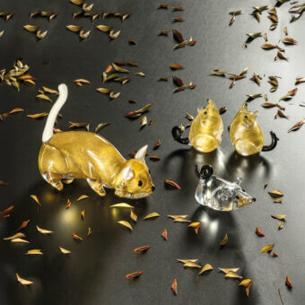 Royal Cat & Royal Mouses Decorative Sculpture