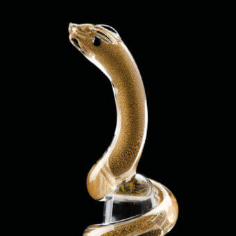 Snake On The Base Decorative Sculpture