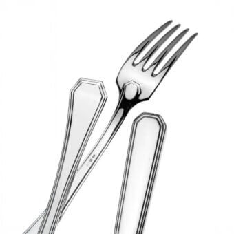 Exceptional Schiavon Ottogonale fish serving cutlery crafted in enduring silver with a streamlined hand-finished design