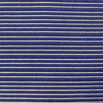 Navy blue and off-white striped fabric texture with a horizontal ribbed pattern and consistent, even lines throughout the composition.