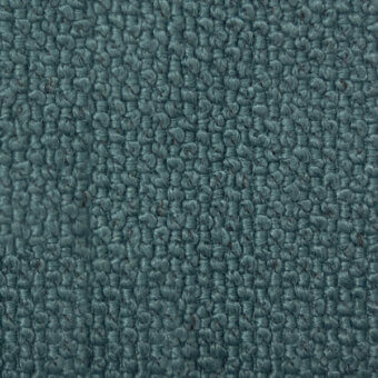 Teal woven fabric texture with a nubby, looped surface and tight weave, featuring subtle color flecks and a consistent rounded bump pattern.