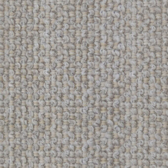 Textile sample, heathered beige and gray, dense nubby weave with vertical ribbing and matte finish; labeled “1118 ash”.