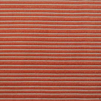 Flatweave rug, terracotta and off-white stripes, consistent linear pattern, natural fiber texture, studio lighting, neutral background.