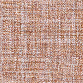 Terracotta textile with irregular weave pattern, speckled with off-white threads, displaying a dense, nubby surface and natural fiber texture.