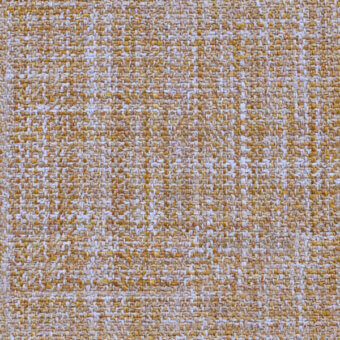 Woven textile with irregular gold and cream pattern, dense horizontal-vertical weave, nubby texture, neutral background, even lighting.