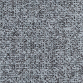 Heathered gray woven fabric displaying a dense, irregular twill pattern with subtle silver and charcoal tones and small brown flecks.