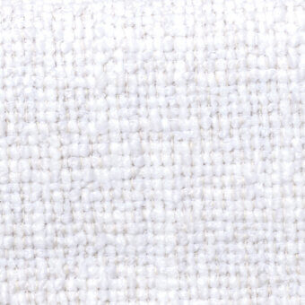 White looped weave fabric texture displaying a grid pattern, with a nubby surface and consistent, uniform structure under even lighting.