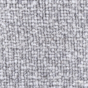 Gray woven fabric texture with looped pile and subtle grid pattern, displaying a matte finish and dense, uniform surface.