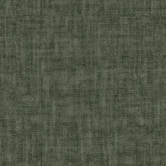 Foresta fabric swatch, dark green linen texture, dense vertical weave with matte finish, uniform pattern, product number 5347.