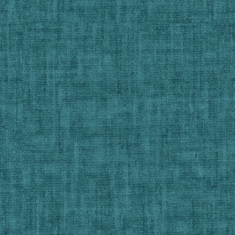 Woven fabric sample, muted teal color, vertical grain texture; linen or blend material with matte finish, identified as “5348 caraibi.”