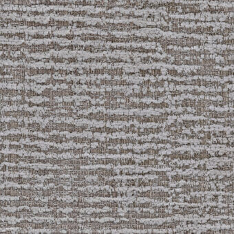 Flax fabric sample, woven texture with horizontal loops in light beige and taupe, displaying a subtle grid pattern and matte finish.