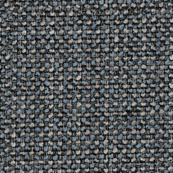 Woven fabric sample, gray and blue, with raised dot pattern and granular texture; identified as “5368 sky”.