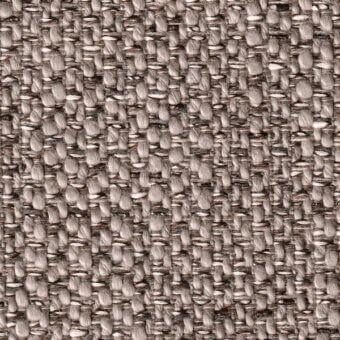 Woven textile swatch, gray-brown heathered pattern, cream threads, basketweave texture, substantial thickness, sample labeled “5377”.