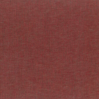 Woven fabric swatch, muted red tone, subtle grid pattern, matte finish, textile sample labeled “5387 groseille”, studio lighting.
