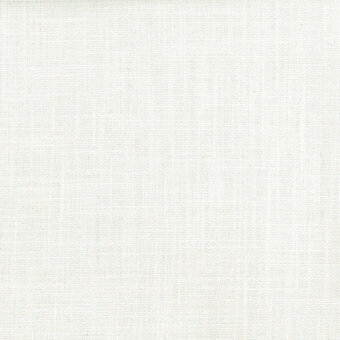 Linen-like fabric sample, off-white color, textured weave displaying vertical and horizontal threads with subtle tonal variations.