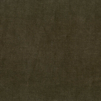 Olive-green fabric swatch displaying a dense, woven texture resembling linen or canvas, with a consistent, muted color and subtle granular appearance.