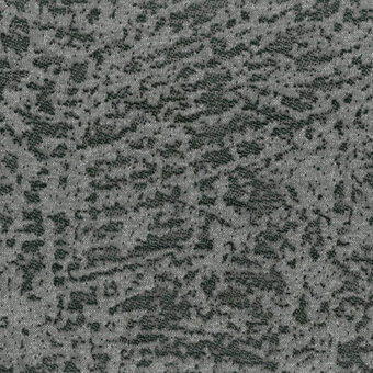 Woven fabric sample, muted gray tone, irregular eroded stone pattern with interconnected lines and subtle depth; textile code 5446 ardesia.