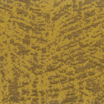 Woven fabric texture, ochre and mustard yellow tones, irregular mottled pattern with granular surface and amorphous shapes.