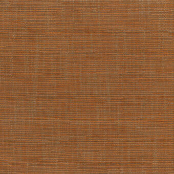 Terracotta fabric swatch displaying a linear, ribbed texture; warm earthy tones with subtle mottling across a tightly woven, matte surface.