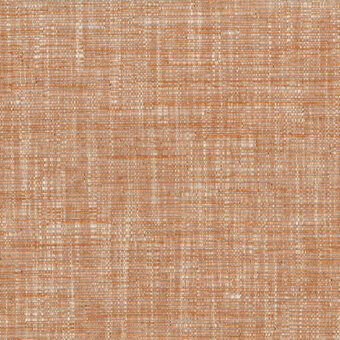 Woven fabric sample, muted orange mandarino color, dense tight weave with tonal variation and matte texture.