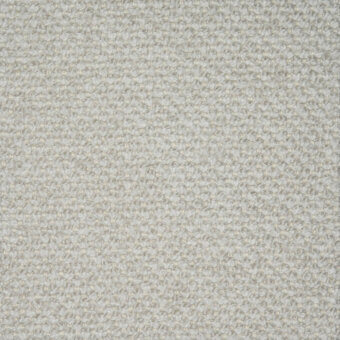 Pale gray woven fabric texture displaying a dense, nubby basketweave pattern with horizontal and vertical yarns and a matte finish.
