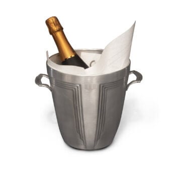 Distinguished Wayne Enterprises WE-DNG05 champagne bucket crafted in pure silver satin with subtle logo engraving
