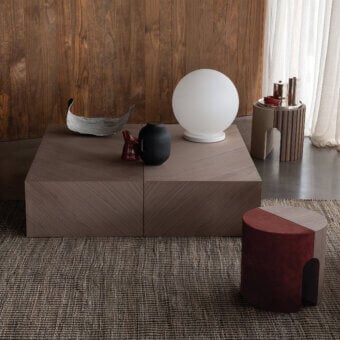Distinguished Cierre1972 Avalon coffee table crafted in wood with a satin finish and visible grain