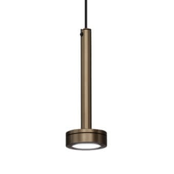 Superior Euroluce Astral suspension lamp with cylindrical form and muted bronze satin metal finish