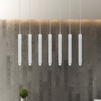 Distinguished Euroluce Castel suspension lamp crafted in metal with matte white finish offering captivating illumination