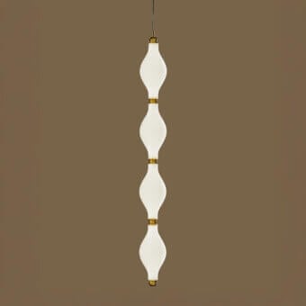 Distinguished Euroluce Dewy suspension lamp in opaque white glass with polished golden-toned metal accents meticulously crafted in Italy