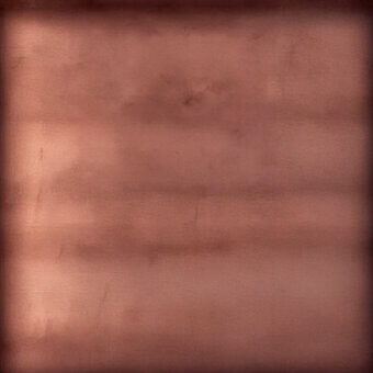 Aged paper texture with reddish-brown tones, mottled surface, horizontal striations, and a distressed black border creating a vintage composition.