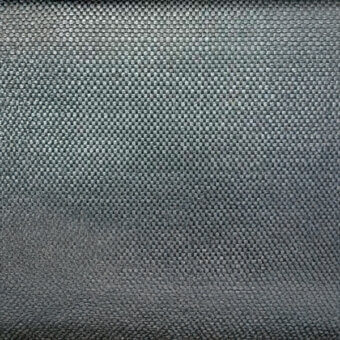 Dark gray woven textile with a dense grid pattern and matte finish, displaying subtle tonal variations and a uniform, interlaced thread structure.