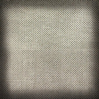 Neutral woven fabric with light beige and gray tones, dense square weave, darkened edges, soft diffused lighting, natural fiber texture.