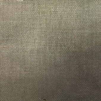 Olive green woven fabric texture displaying a dense grid pattern, matte finish, and consistent weave suggesting linen or a linen blend material.