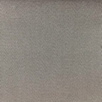 Woven fabric sample co1002 col. 104, medium-weight gray textile with a dense diagonal rib and matte finish, displaying a consistent, tight weave.