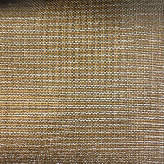 Gold and silver woven fabric sample displaying a linear grid pattern, with a matte texture and “co1009 col.” label visible.