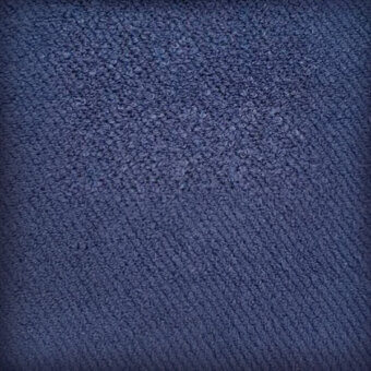 Blue fabric sample with looped pile texture, vertical ribbing, and co1010 col. 608 identification against a neutral backdrop.