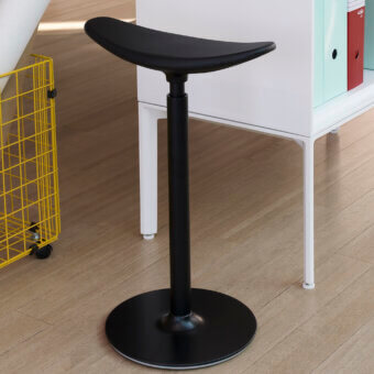 Distinguished Lapalma Ryo stool in durable plastic with sleek black silhouette and smooth matte finish