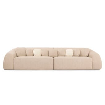 Superior Verzelloni Charlot modular sofa with textured woven fabric upholstery and a matte finish