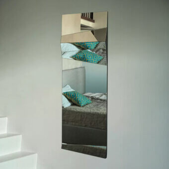 Captivating Bontempi Illusion mirror crafted in Italy from highly reflective glass with a glossy finish