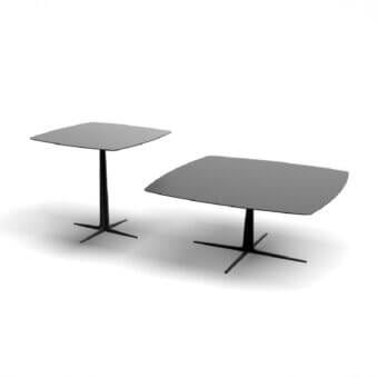 Superior Egoitaliano Mac coffee table with metal construction and matte dark gray finish embodies refined minimalism