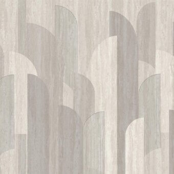 Superior Adriani e Rossi Arc wallpaper exhibits geometric patterns in neutral gray with a fiberglass base for added depth