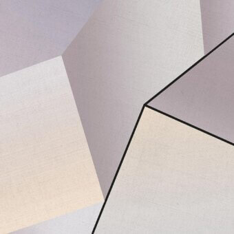 Distinguished Adriani e Rossi Genius wallpaper with a contemporary geometric design in pale lavender and beige fiberglass with a matte finish