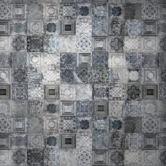 Exceptional Adriani e Rossi Lux Classic Frames wallpaper in nuanced gray shades with floral and geometric patterns and fiberglass base