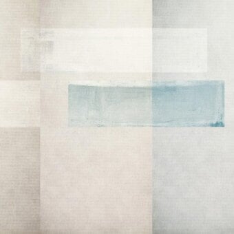 Distinguished Adriani e Rossi Opera Wallpaper with geometric composition in off-white and pale blue-grey tones, crafted with a fiberglass base