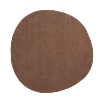 Distinguished Amini Ciclopi-Roccia rug crafted in earthy brown pure organic wool with hand-washed carved technique