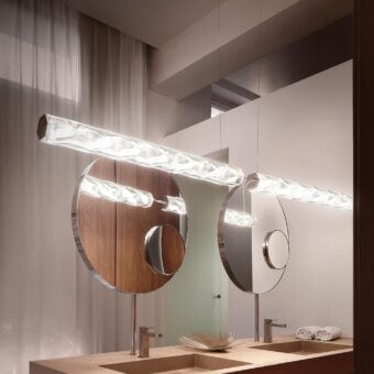Architectural Slamp Hugo suspension lamp crafted from Lentiflex® material with a satin finish in contemporary white