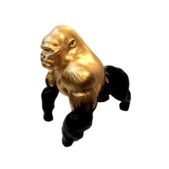 Gorilla - Black Gold Sculpture