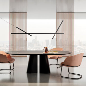 Exceptional Luceplan Across suspension lamp with interconnected linear axes in black aluminum and a sleek polycarbonate diffuser