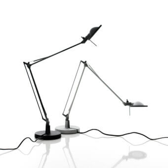 Distinguished Luceplan Berenice lamp crafted in die-cast aluminum and Rynite with a smooth satin finish